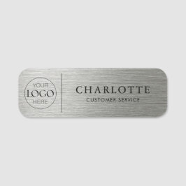 Etiqueta Para Nombres Logotipo personalizado de plata metálica para pers