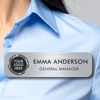 Etiqueta Para Nombres Logotipo personalizado de seguridad Pin o magnétic