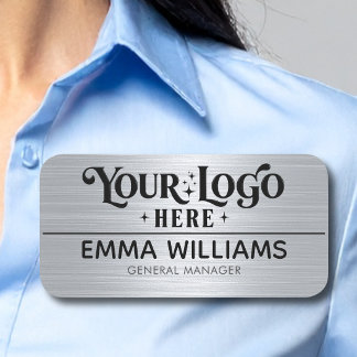 Etiqueta Para Nombres Logotipo personalizado de seguridad Pin o magnétic