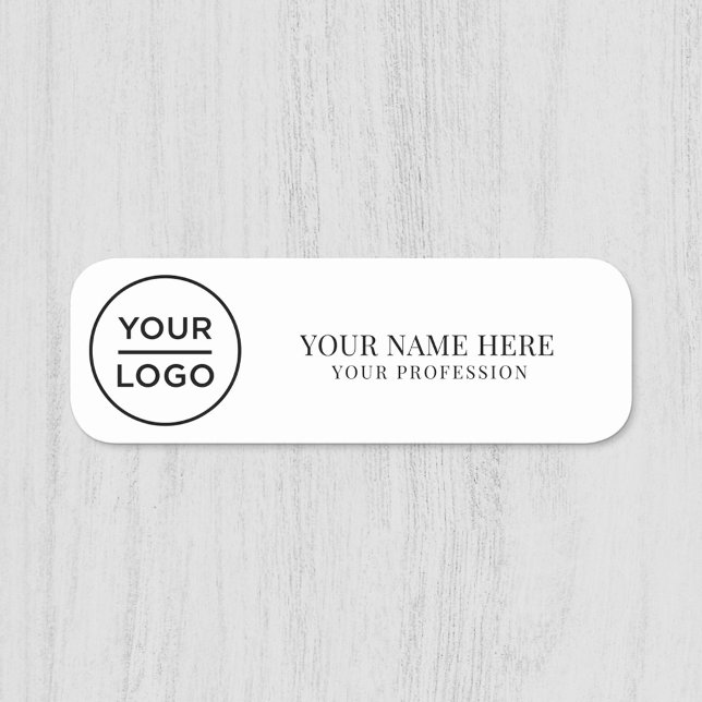 Etiqueta Para Nombres Logotipo personalizado elegante Empleado magnético (custom name tag)