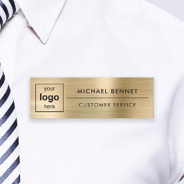 Etiqueta Para Nombres Logotipo personalizado Elegante Oro Profesional Em