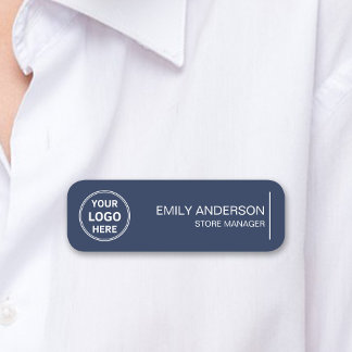 Etiqueta Para Nombres Logotipo personalizado empleado imperdible magnéti