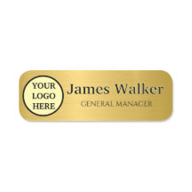 Logotipo personalizado Empleado Oro y negro Tenden