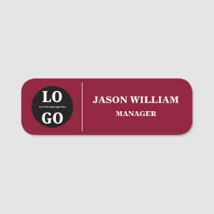 Etiqueta Para Nombres Logotipo Personalizado Empleado Prestigioso Granat