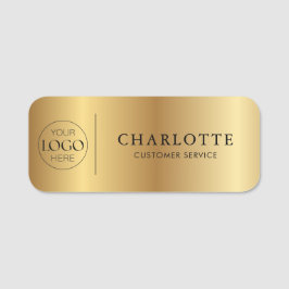 Etiqueta Para Nombres Logotipo personalizado en oro metálico para person