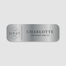 Logotipo personalizado impresión plateada personal