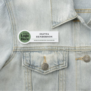 Etiqueta Para Nombres Logotipo personalizado moderno esmeralda verde Emp