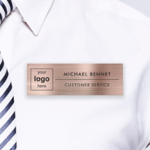 Logotipo personalizado rosa oro profesional empres