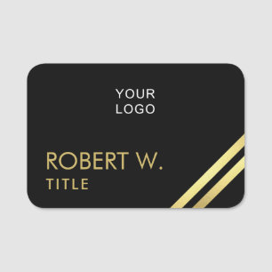 Etiqueta Para Nombres Logotipo profesional de personalizado Company Blac