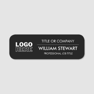 Etiqueta Para Nombres Logotipo profesional de Personalizado negro Emplea
