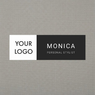 Etiqueta Para Nombres Logotipo Profesional Minimalista Negro