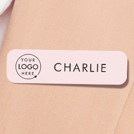 Etiqueta Para Nombres Logotipo rosa | Empleados empresariales modernos