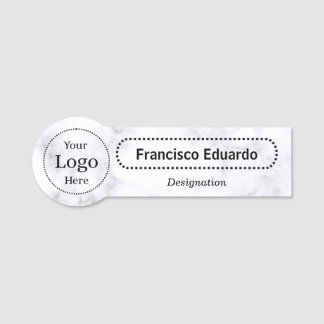 Etiqueta Para Nombres Logotipo simple personalizado Magnético y Pin Empl