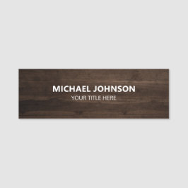 Etiqueta Para Nombres Madera marrón oscuro personalizada