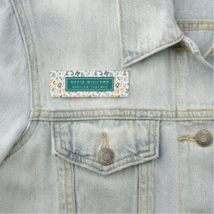 Etiqueta Para Nombres Maestra Personalizado de Patrón de Alfabeto de Din