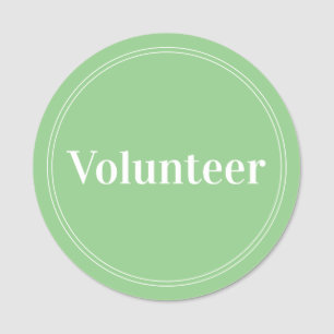 Etiqueta Para Nombres Magnético del elegante voluntario verde sabio