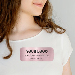 Etiqueta Para Nombres Magnético del Empleado con el logotipo comercial d