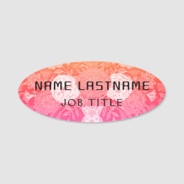 Etiqueta Para Nombres Magnético Empleado de la empresa Estética Elegante