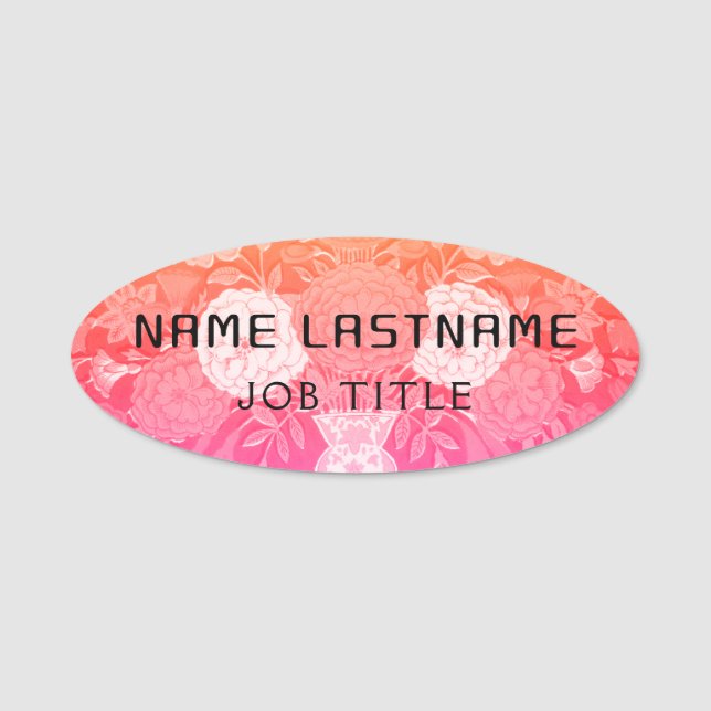 Etiqueta Para Nombres Magnético Empleado de la empresa Estética Elegante (Anverso)