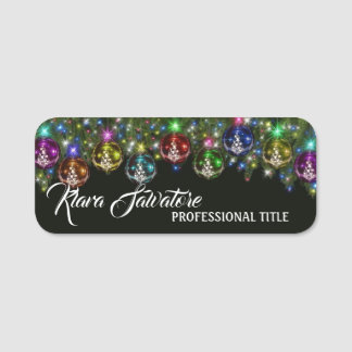 Etiqueta Para Nombres Magnífico Navidad Decoración Colorida