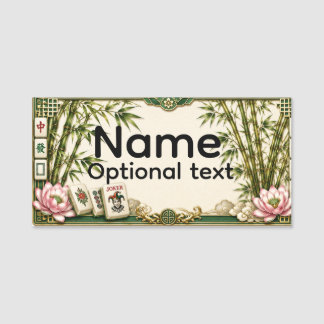Etiqueta Para Nombres Mahjong