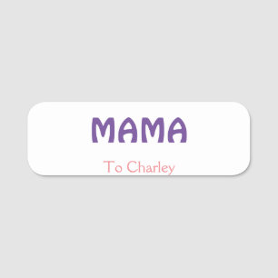 Etiqueta Para Nombres Mamá feliz madres retro púrpura agregar nombre vin