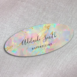 Etiqueta Para Nombres marca de nombre de venas opal y faux gold Relieve