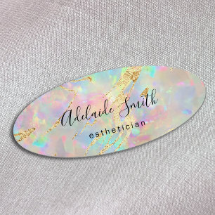 Etiqueta Para Nombres marca de nombre de venas opal y faux gold Relieve