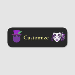 Etiqueta Para Nombres Mardi Gras Y'all Thunder_Cove