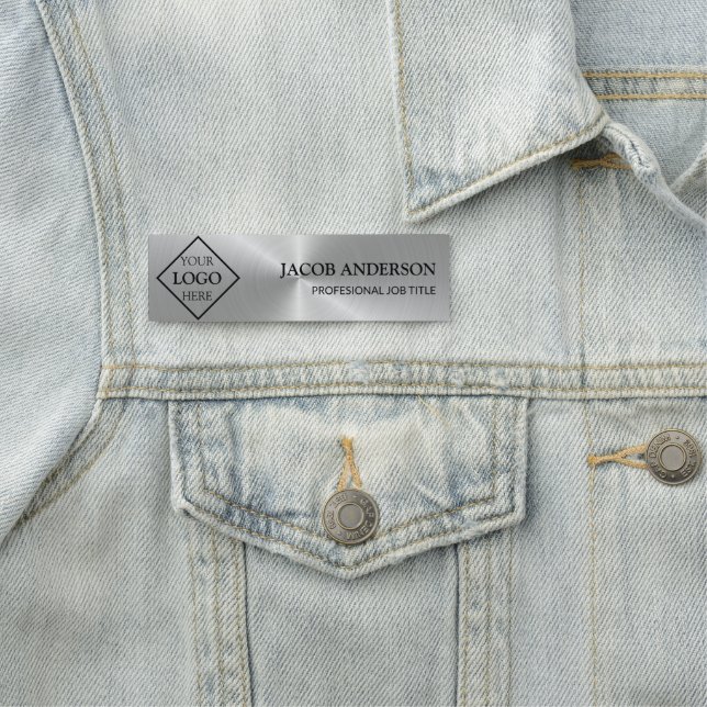 Etiqueta Para Nombres metal plateado (In situ)