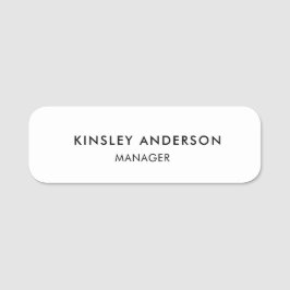 Etiqueta Para Nombres Minimalista Boutique de lujo blanco y negro