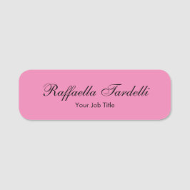 Etiqueta Para Nombres Minimalista nombre personalizado color rosa