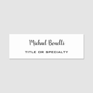 Etiqueta Para Nombres Minimalista Profesional Moderno Llanto Blanco Negr