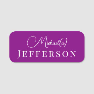 Etiqueta Para Nombres Moda de moda Violet Purple: Elegante profesional