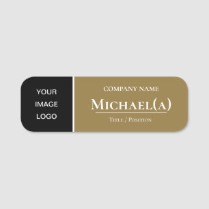 Etiqueta Para Nombres Moda Fashiable Golden Brow & Black: LOGO de la com