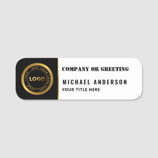 Etiqueta Para Nombres Moda Logotipo de oro Empleado profesional corporat