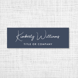 Etiqueta Para Nombres Moda Script Professional Blue