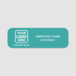 Etiqueta Para Nombres Modern Teal Custom Business Name Tag