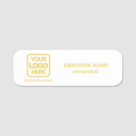Etiqueta Para Nombres Modern White Custom Business Name Tag