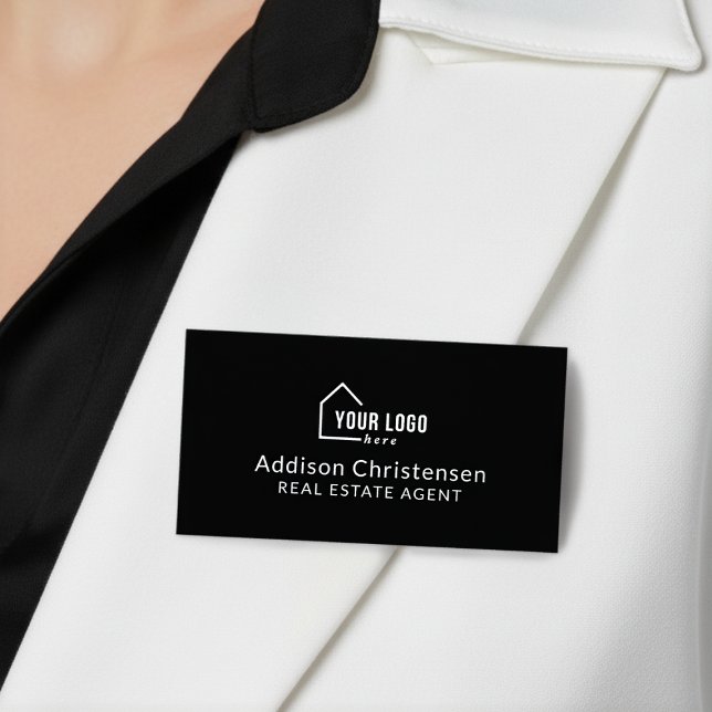 Etiqueta Para Nombres Modern Your Logo Personalizado Real Estate (Subido por el creador)