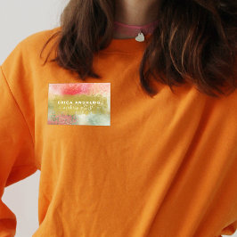 Etiqueta Para Nombres Moderna caligrafía abstracta artista de maquillaje