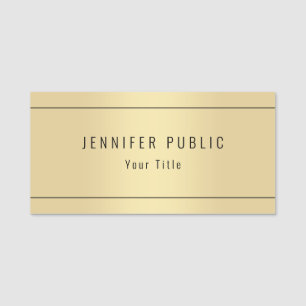 Etiqueta Para Nombres Moderna y elegante plantilla de cristal con estilo