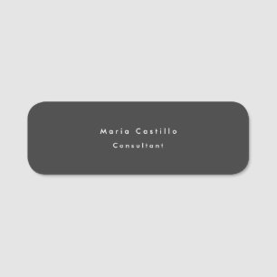Etiqueta Para Nombres Moderno Minimalista negro elegante