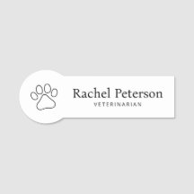 Moderno Minimalista Paw Print Veterinary