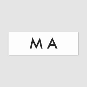 Etiqueta Para Nombres Monograma simple añade tu letra nombre hombre mini