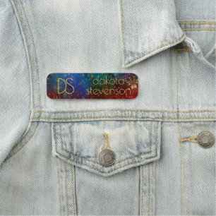 Etiqueta Para Nombres Moody Ombre Psicodelic Grunge Stardust Branding