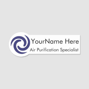 Etiqueta Para Nombres Name Tag for Air Purification