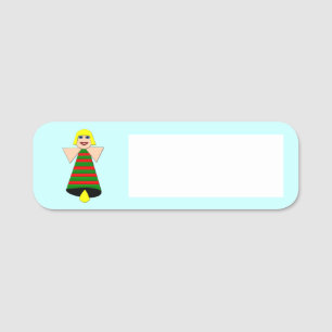 Etiqueta Para Nombres Navidades Angel Bell