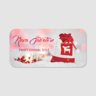 Etiqueta Para Nombres Navidades modernos y hermosos Bolsa de regalo roja