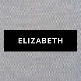 Etiqueta Para Nombres Negro empleado moderno